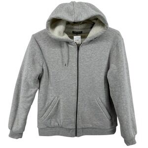 SLATE & STONE Mens Size XL Gray Sherpa Lined Zip Up Hoodie Fleece Lined NWT‎